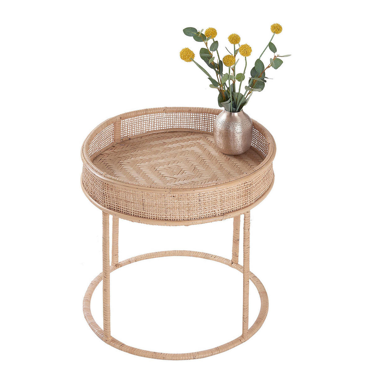 BEISTELLTISCH Boho Lounge - Beige, Naturmaterialien (40/40/39cm) - Butlers