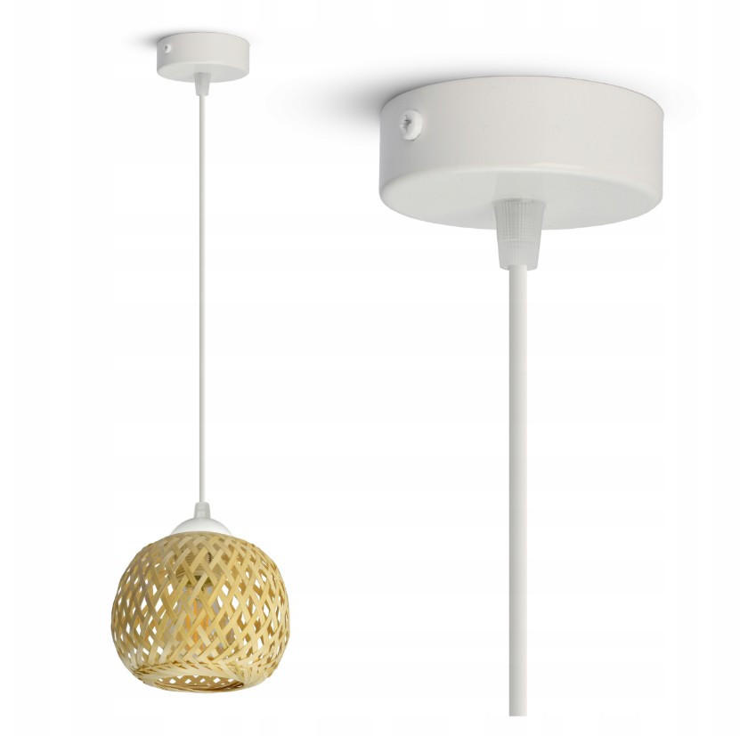 PENDELLEUCHTE BOHO - Beige/Weiß, Glas/Metall (15/34/100cm) - kiki design