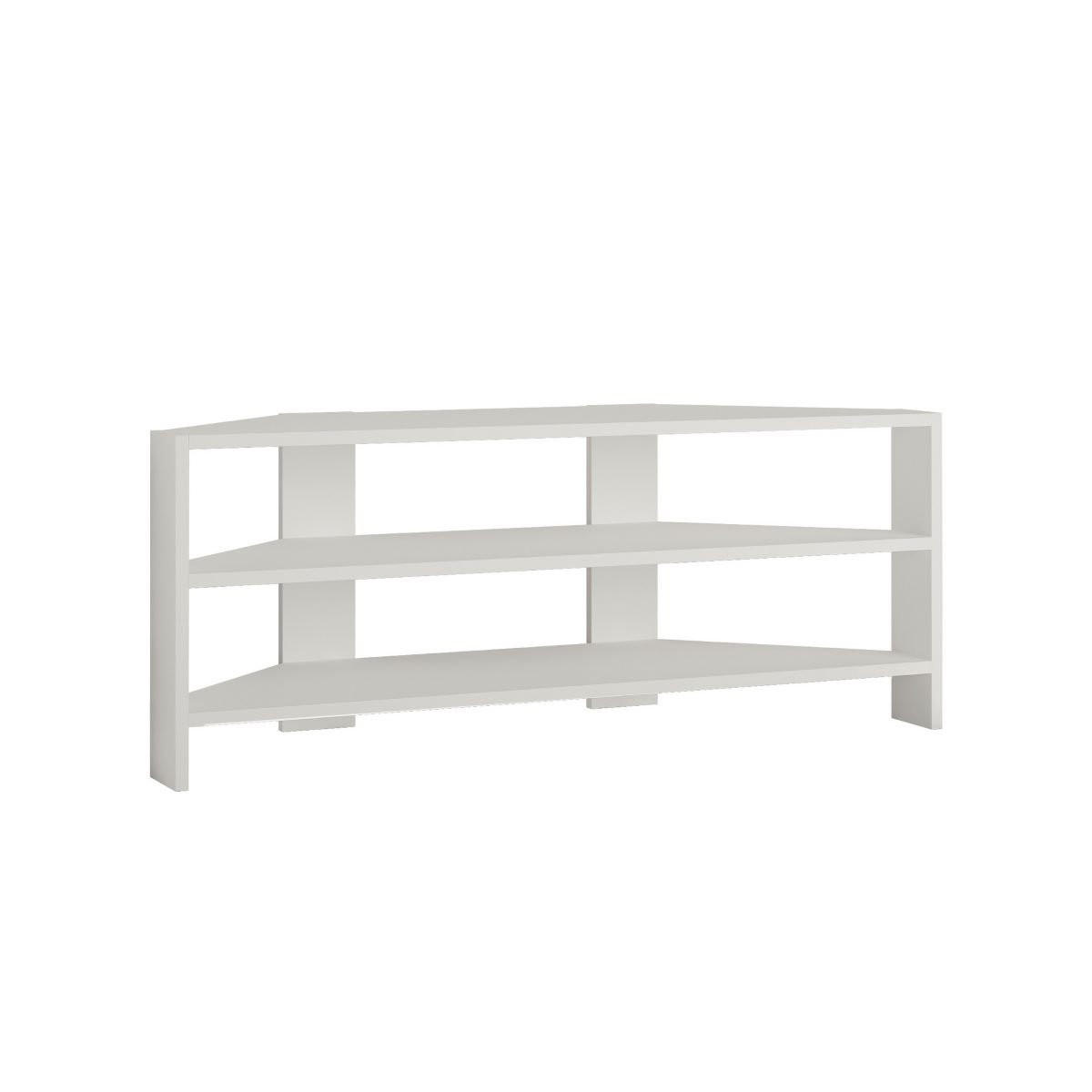 TV-ECKMÖBEL 3 Regale L114 cm - Thales - Weiß, Holzwerkstoff (36/45/114cm) - Calicosy