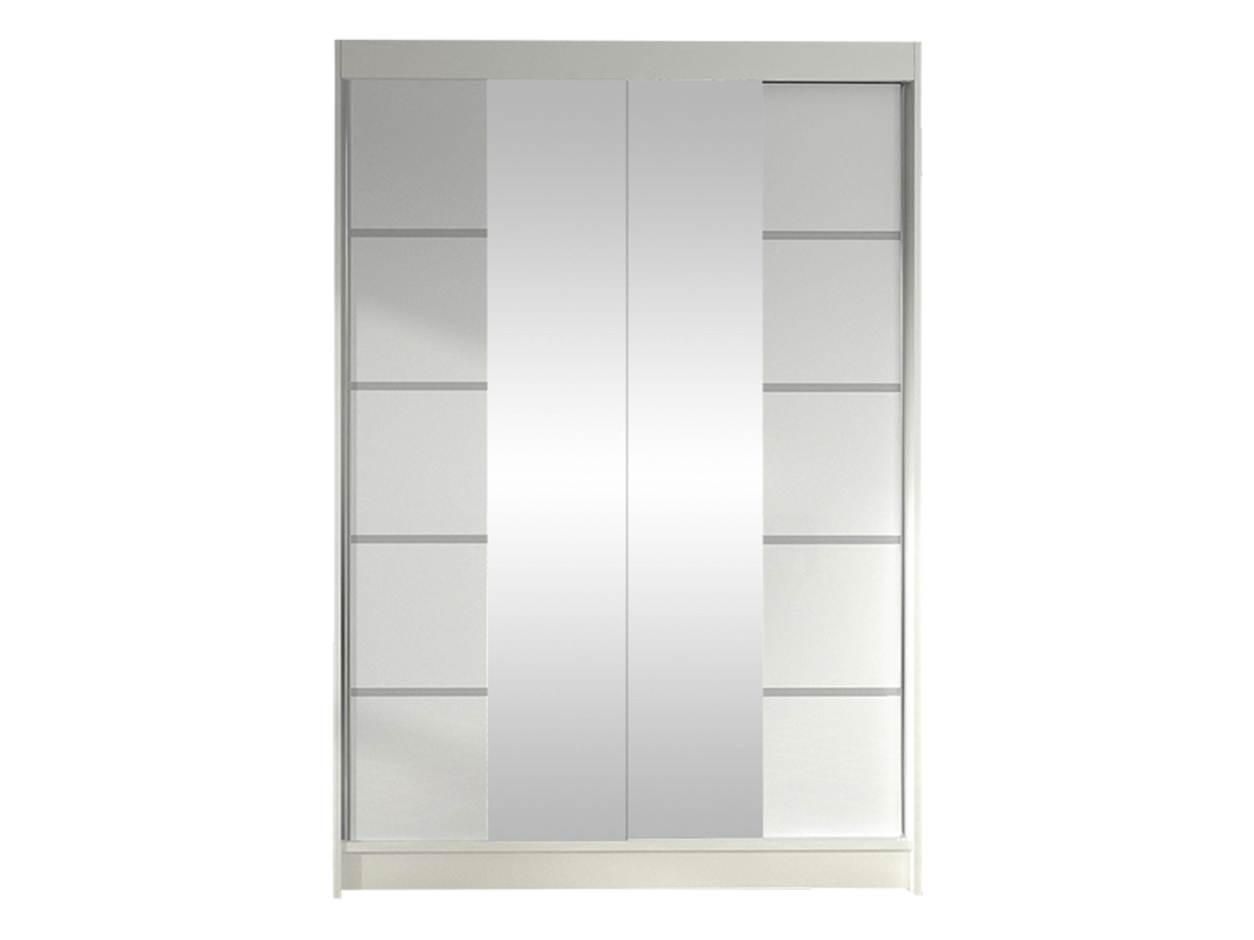 SCHWEBETÜRENSCHRANK Lino V - Weiß, Holzwerkstoff/Metall (120/200/58cm) - MIRJAN24