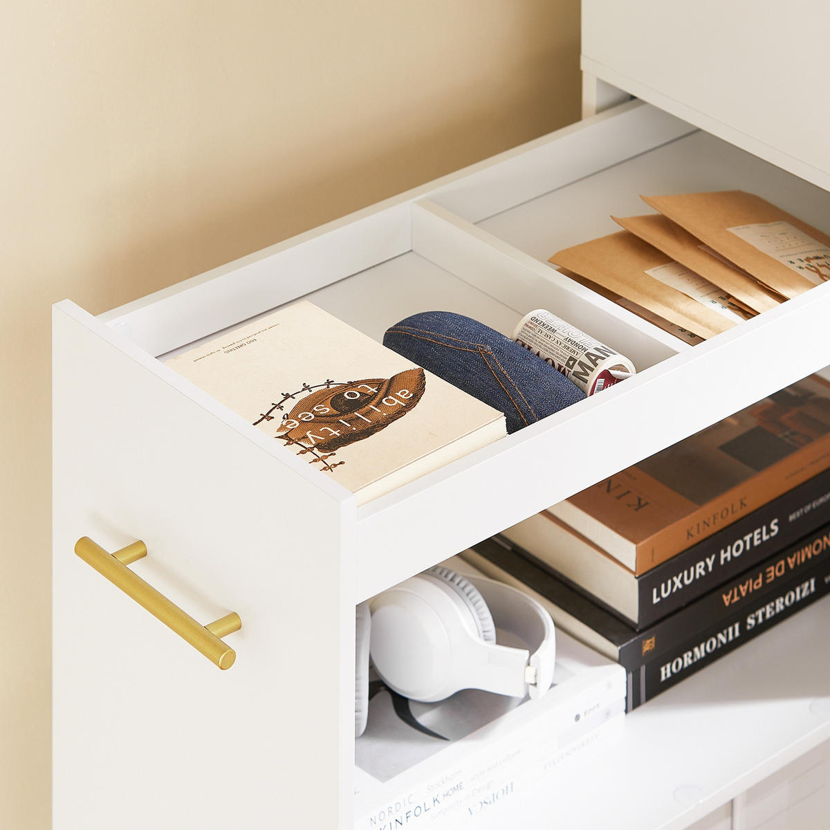 AKTENSCHRANK Weiß - Weiß, Holzwerkstoff (60/100/33cm) - SoBuy