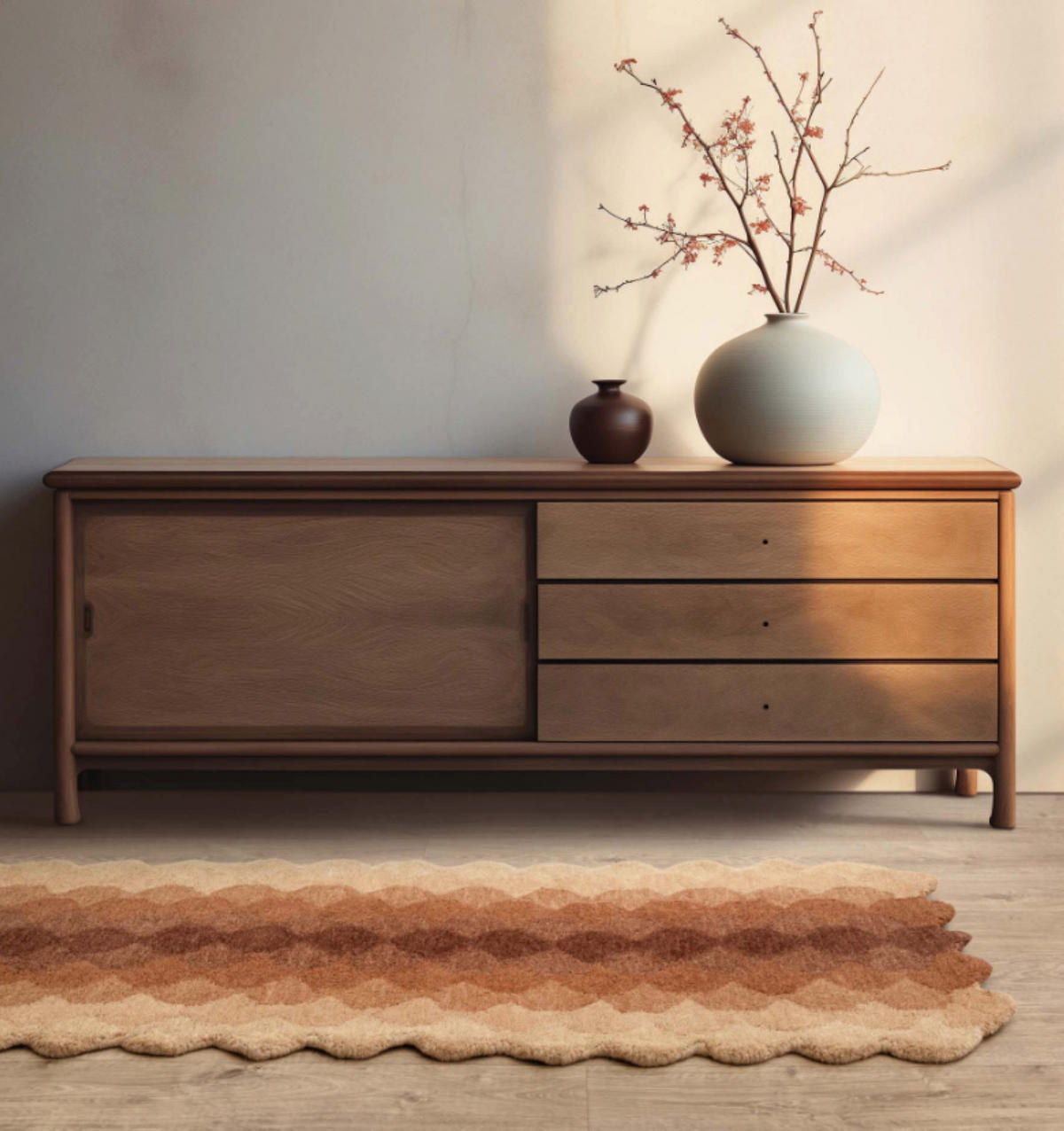 TEPPICH modern handgetuftet KERNEL Orange 160 x 230 cm - Orange, Naturmaterialien (160/230cm) - Novatrend