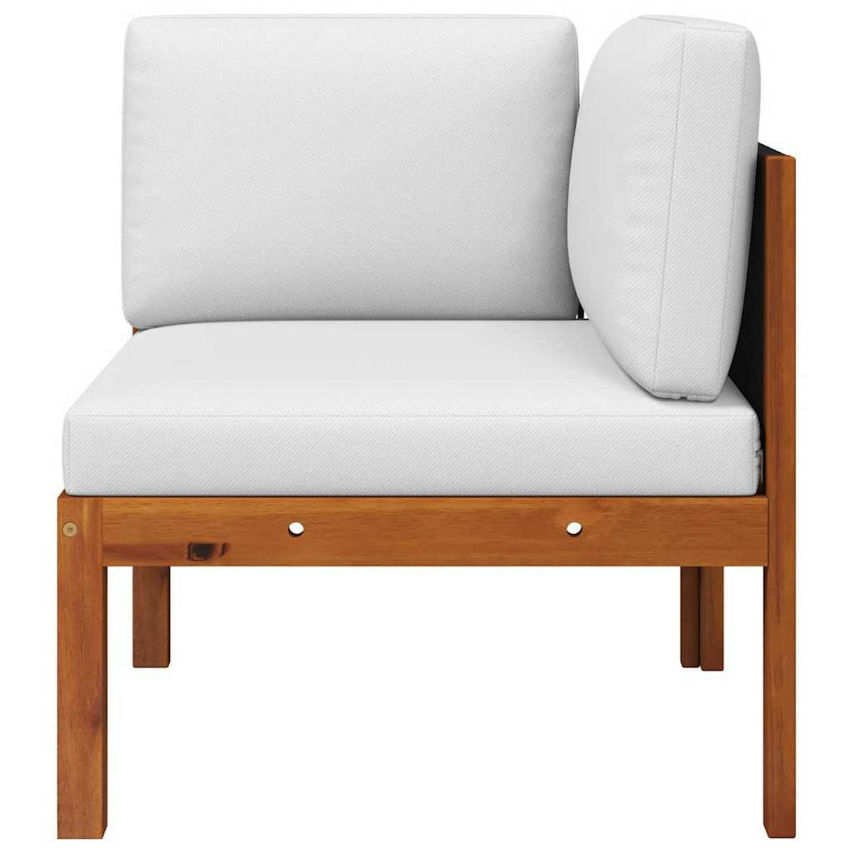 LOUNGEGARNITUR mit Seilrückenlehne und Ecksofa, aus Holz und Seil, 2-teiliges Set - Creme/Braun, Holz/Textil (65/60/65cm) - vidaXL