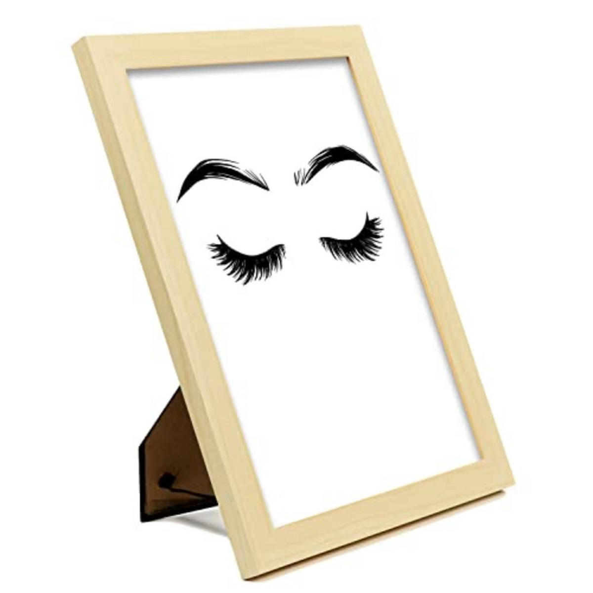 POSTER Set mit 4 Coco TypografieStil A4 Rahmen aus hellem Holz - Beige, Papier (29.7/3cm) - Nacnic