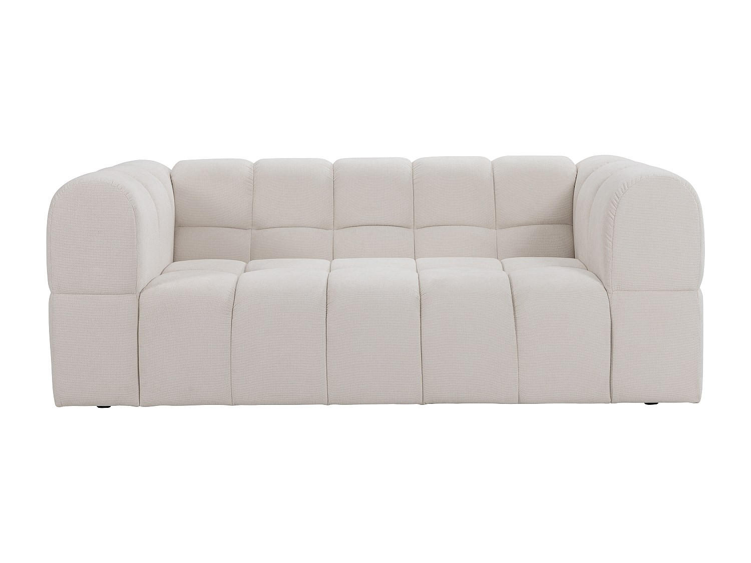 SOFA - 3 Personen - stoff - beige Rimalo - Beige, Textil (214/75/102cm) - Vente-Unique