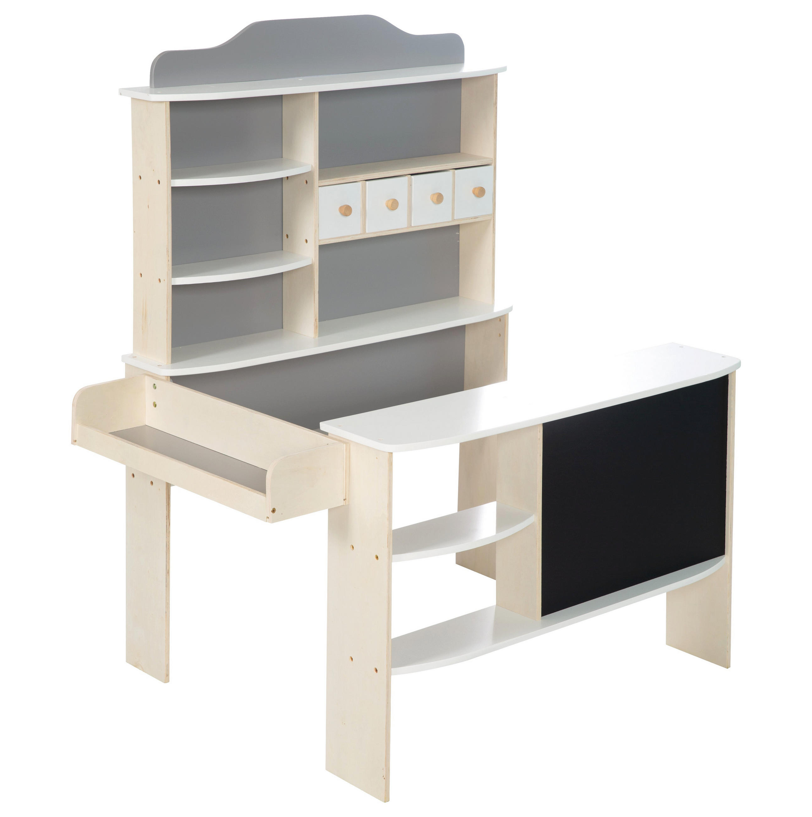 VERKAUFSSTAND - Grau, Holzwerkstoff (100/120/78cm) - Roba