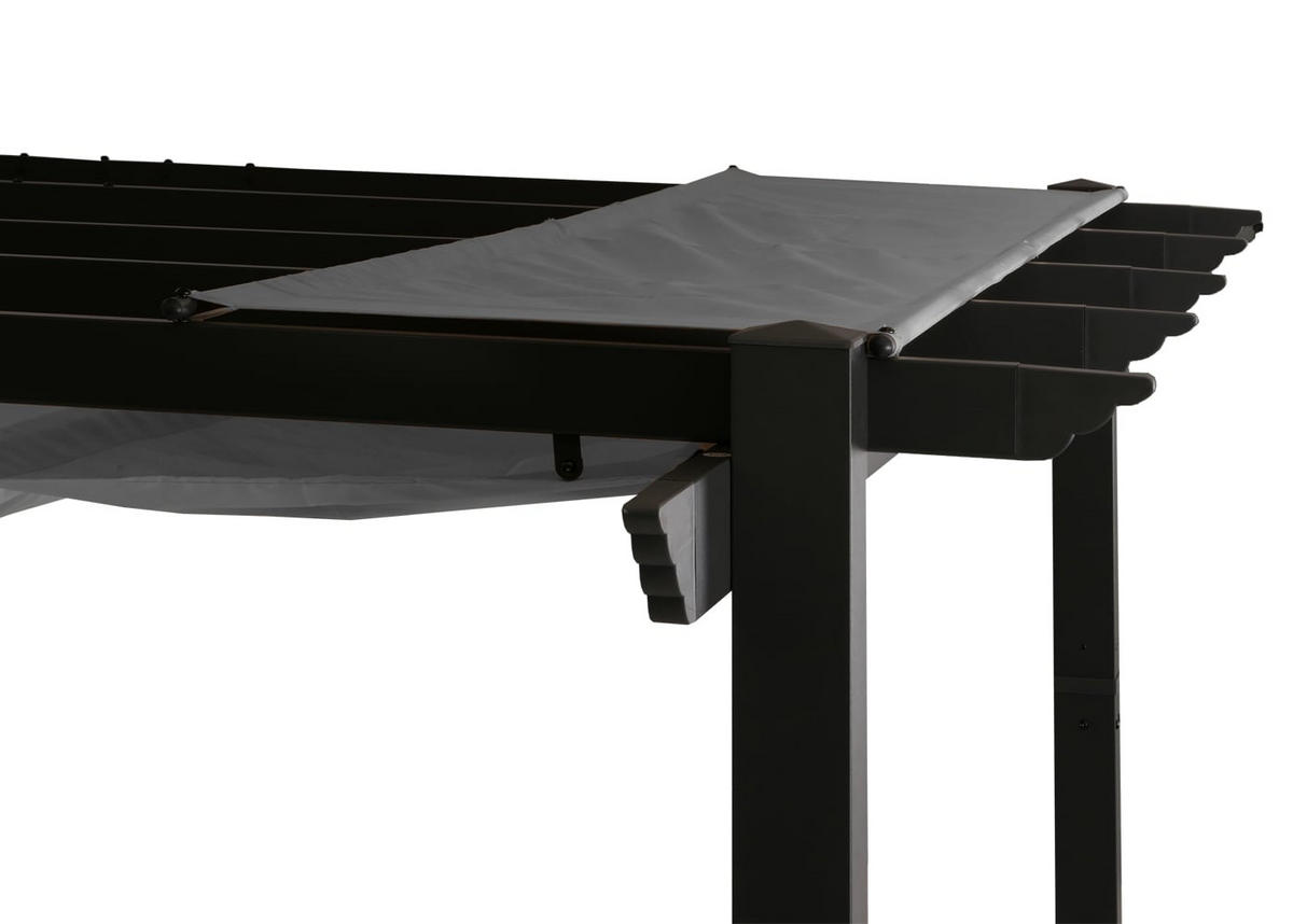 PERGOLA Aluminium 4x3m Grau - Grau, Metall (400/240/300cm) - BERLINLODGE