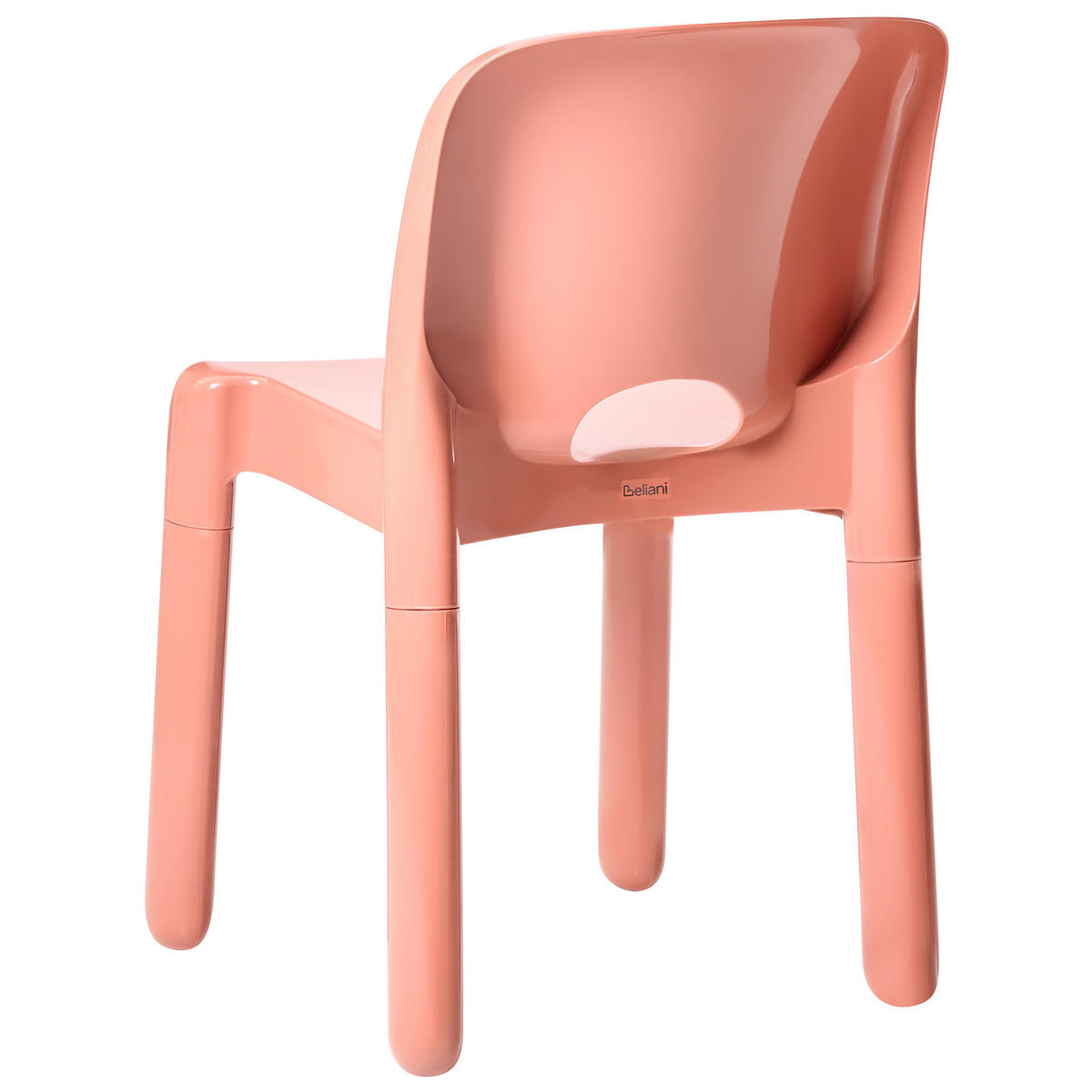 GARTENSTUHL 4er-Set Korallenrot Betim - Rot, Kunststoff (43/76/49cm) - Beliani