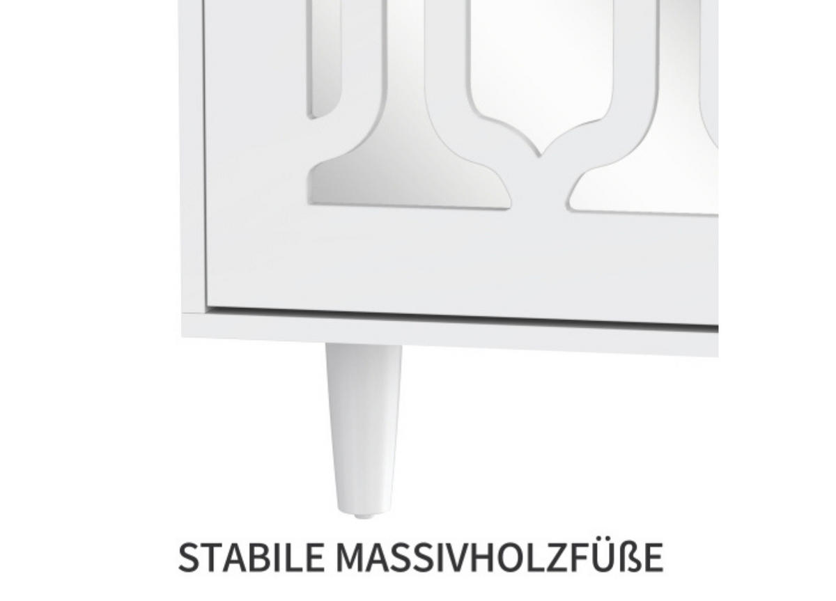 SIDEBOARD Weiß 160/40/84 cm - Weiß, Holz (160/84/40cm) - Urban Meuble