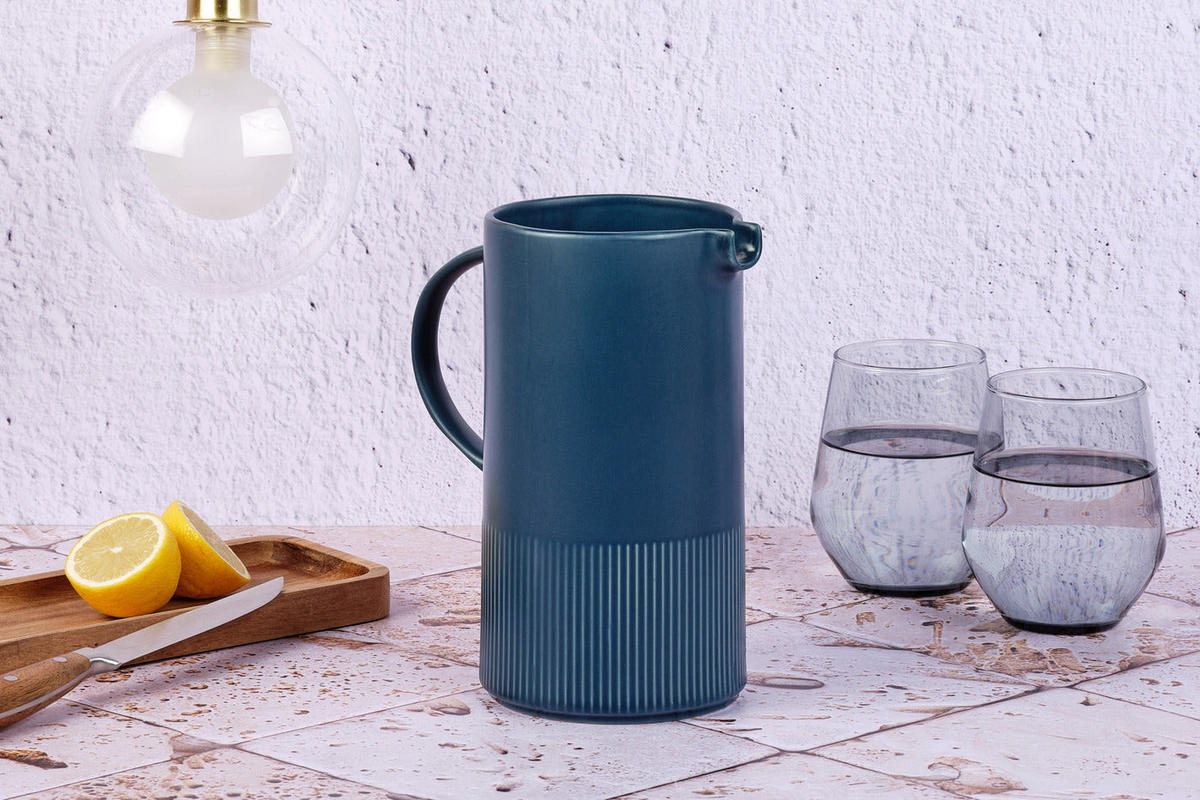 KARAFFE Scandi 1500ml - Marineblau - Blau, Keramik (1.5L) - Björn