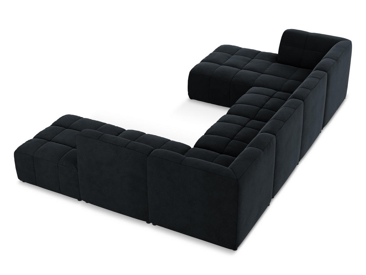 SOFAELEMENT Chenille Stoff Beige - Schwarz/Cappuccino, Holzwerkstoff/Kunststoff (70/75/94cm) - Makamii