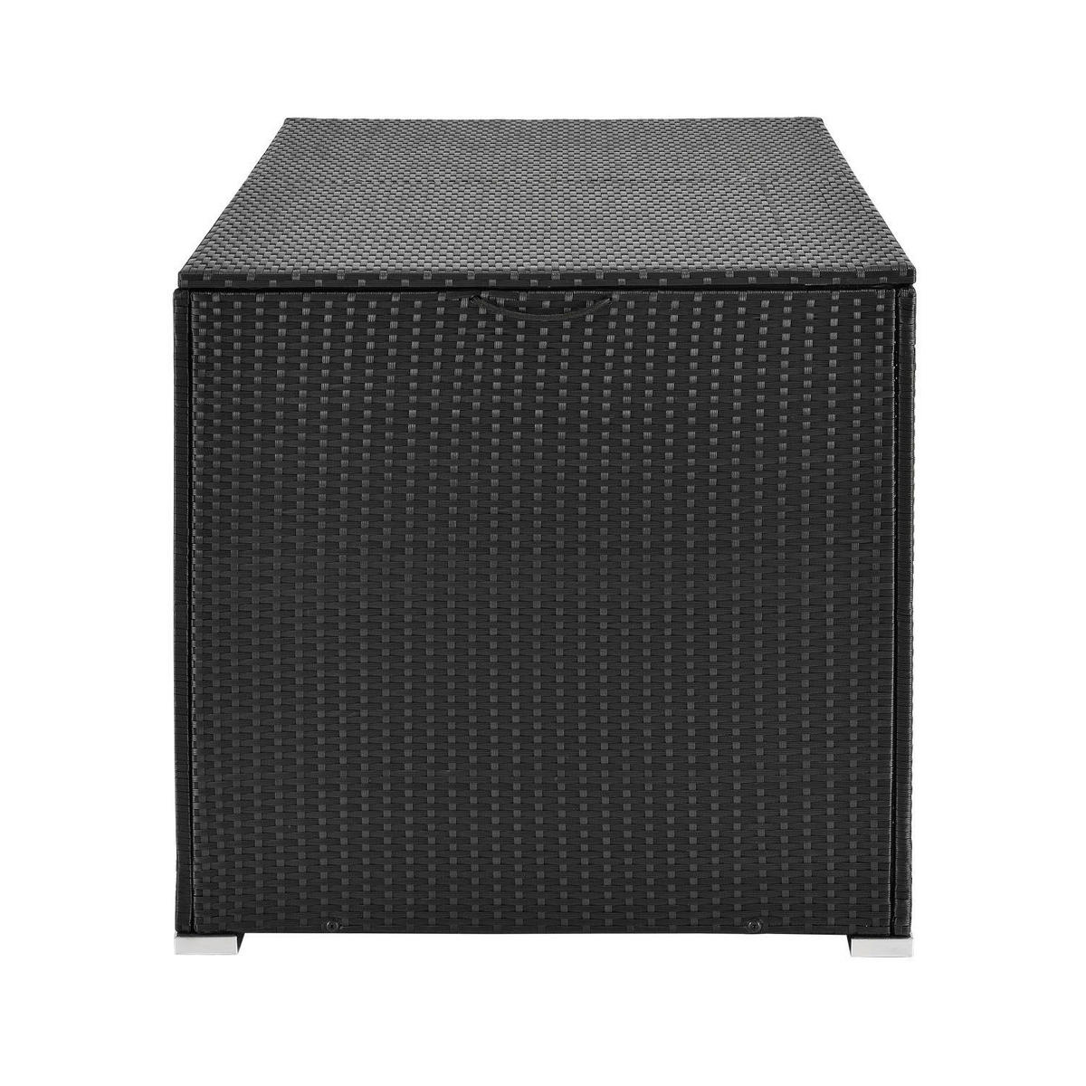 AUFLAGENBOX Ikaria schwarz - Schwarz, Kunststoff (145/80/83cm) - Juskys