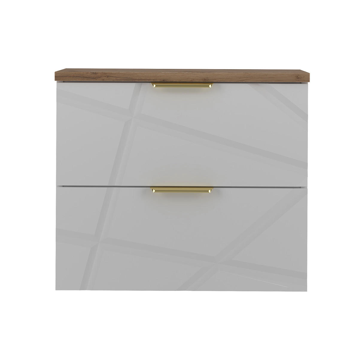 WASCHTISCHUNTERSCHRANK 60.6cm Aurora Weiß - Weiß, Holzwerkstoff (60.6/52.2/46.5cm) - Petits-meubles