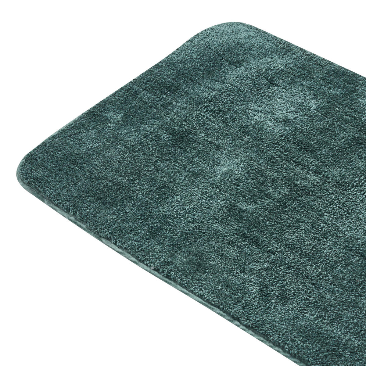 KOUPELNOVÁ PŘEDLOŽKA Tmavě zelená 60/90 cm Mikrofaser Urlana - tmavě zelená/zelená barva, textil (60/90cm) - Beliani