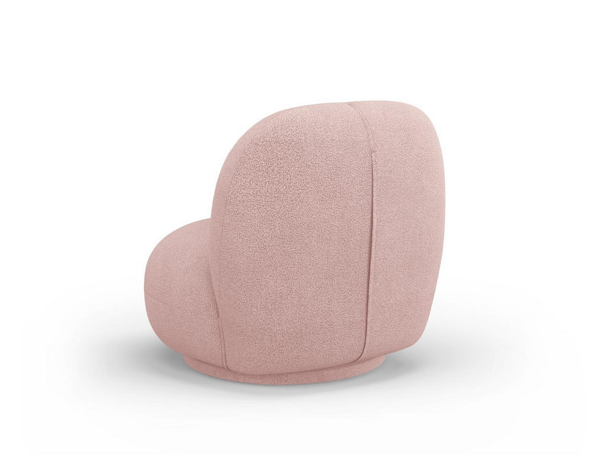 DREHSESSEL Chuck aus Boucle puderrosa - Pink, Textil (77/80/78cm) - Micadoni