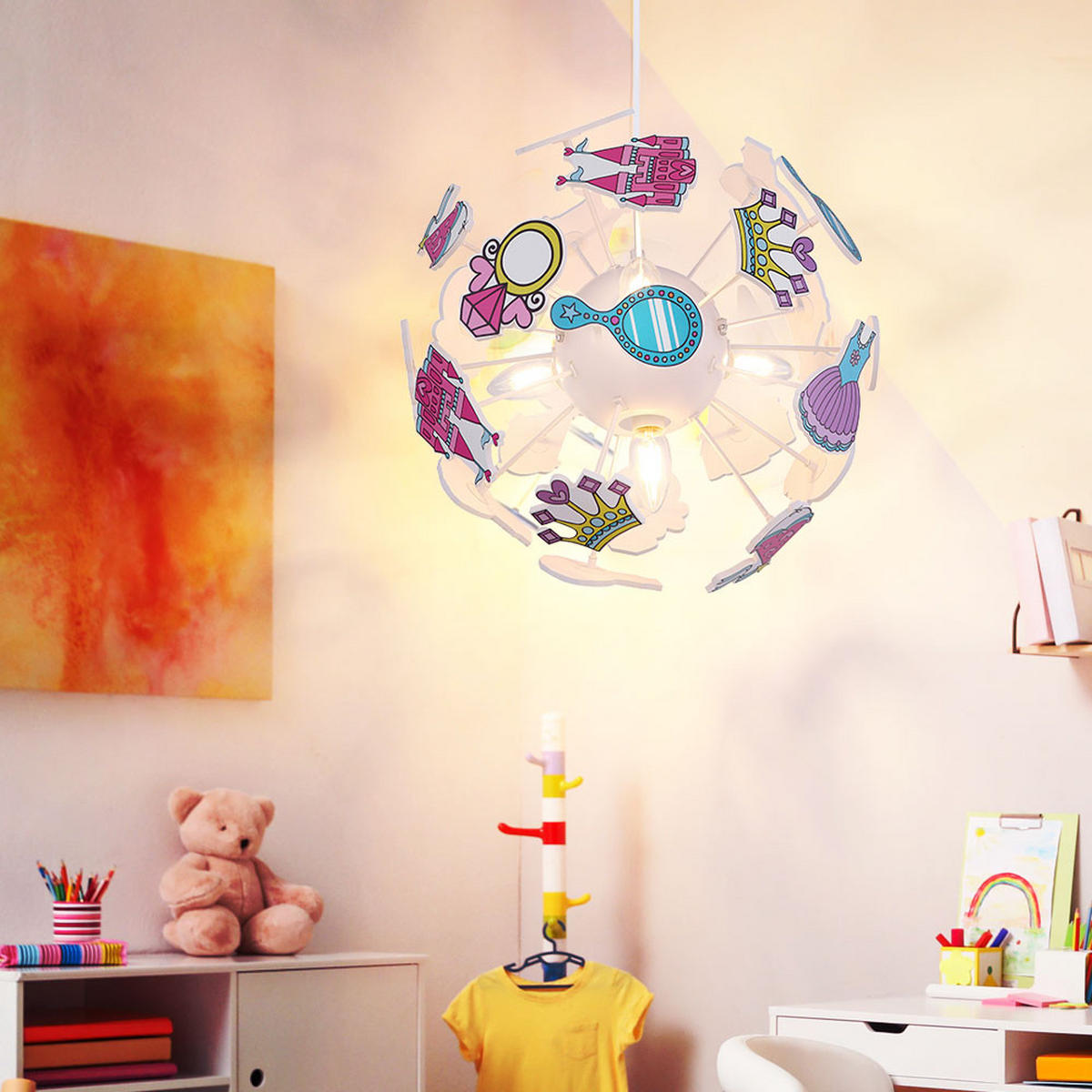 HÄNGELEUCHTE LURRA Kunststoff Bunt - Multicolor, Kunststoff (35/35/120cm) - Globo Lighting