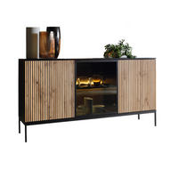 SIDEBOARD mit Fronten gefräst LINO Eiche wotan - Eiche Wotan, Holzwerkstoff (154/166/39cm) - Compleo24