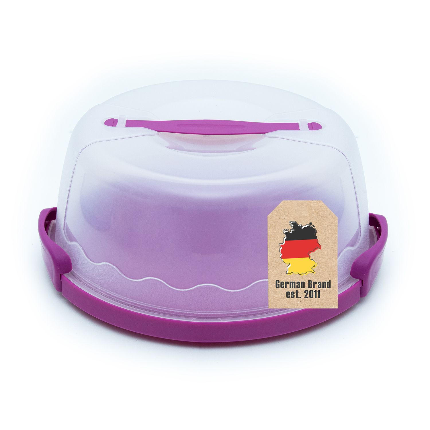 KUCHENTRANSPORTBOX Kuchenbehälter 29.8/28.8/13.2 cm - Lila, Kunststoff (28.8/13.2/29.8cm) - Intirilife