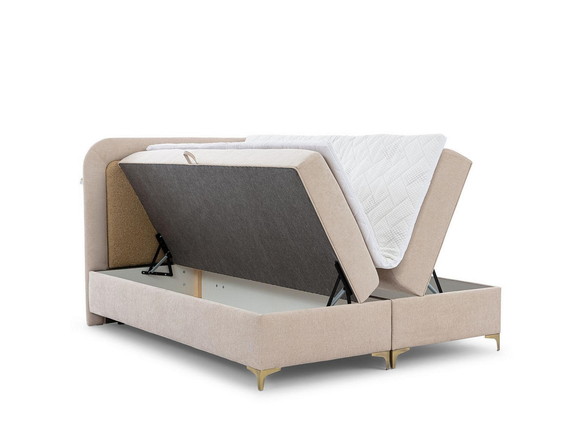 BOXBETT Willow - Anthrazit, Holzwerkstoff/Textil (180/200cm) - Fun Möbel