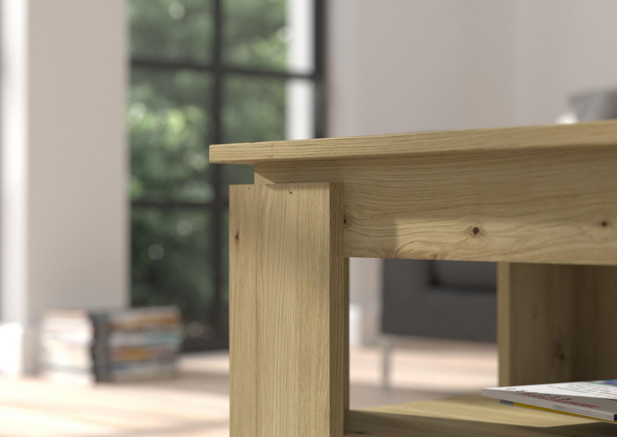 COUCHTISCH TITAN (B/H/T: ca. 100/45/60 cm) in Artisan Eiche Nachbildung/Artisan Eiche Nachbildung - Eiche Artisan, Holzwerkstoff (60/100/45cm)