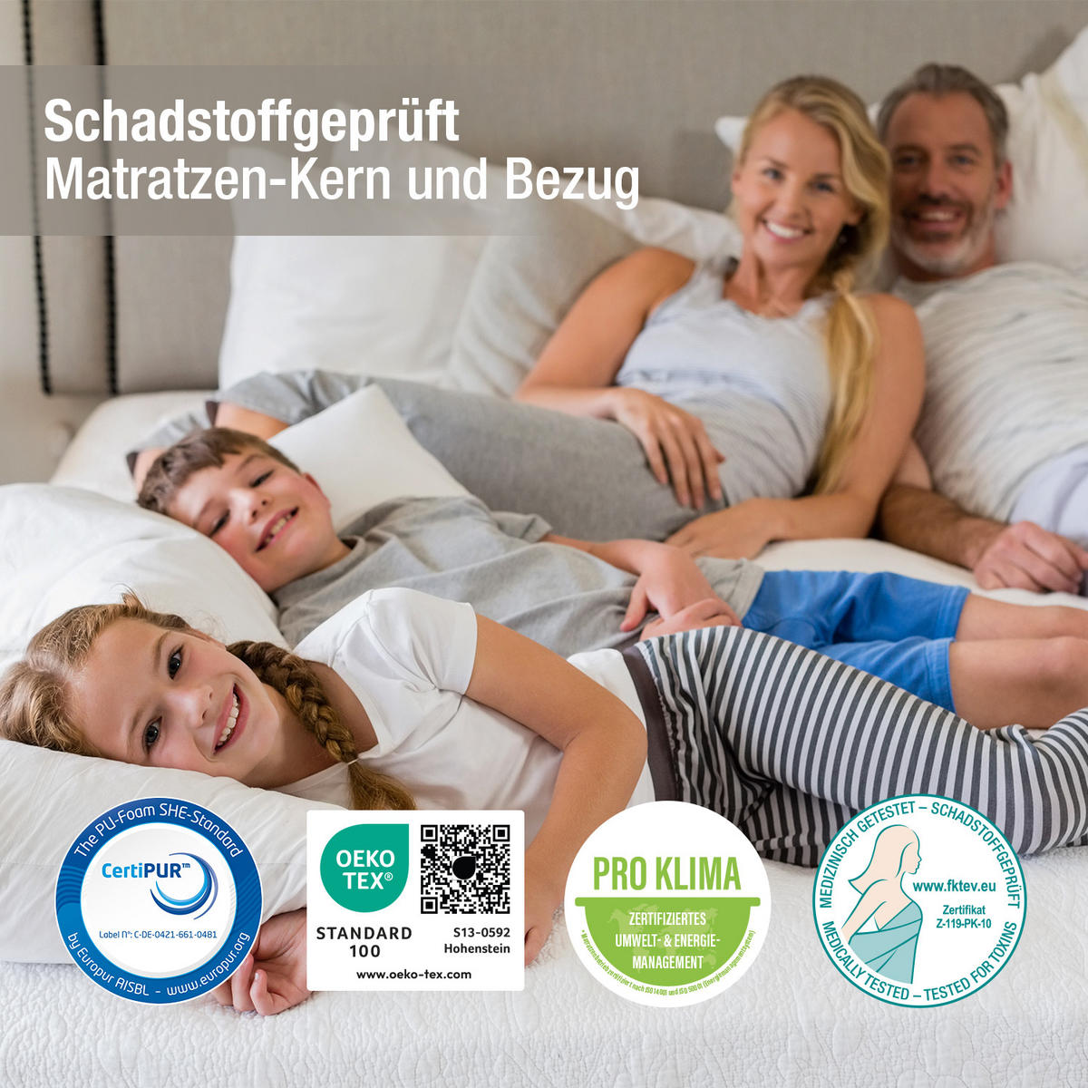 GEL-KALTSCHAUMMATRATZE Ortho Dynamic 80x200 Höhe 19cm, 7-Zonen H2/H3 - Weiß, Textil (80/200cm) - Sleepneo