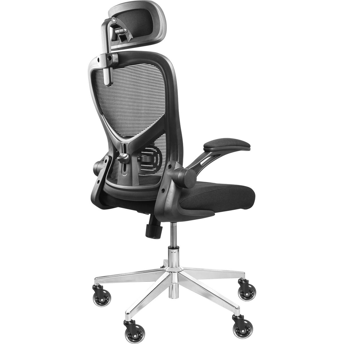 BÜROSTUHL SmartSeat Schwarz - Silberfarben/Schwarz, Kunststoff/Textil (70/142/70cm) - Clouvou