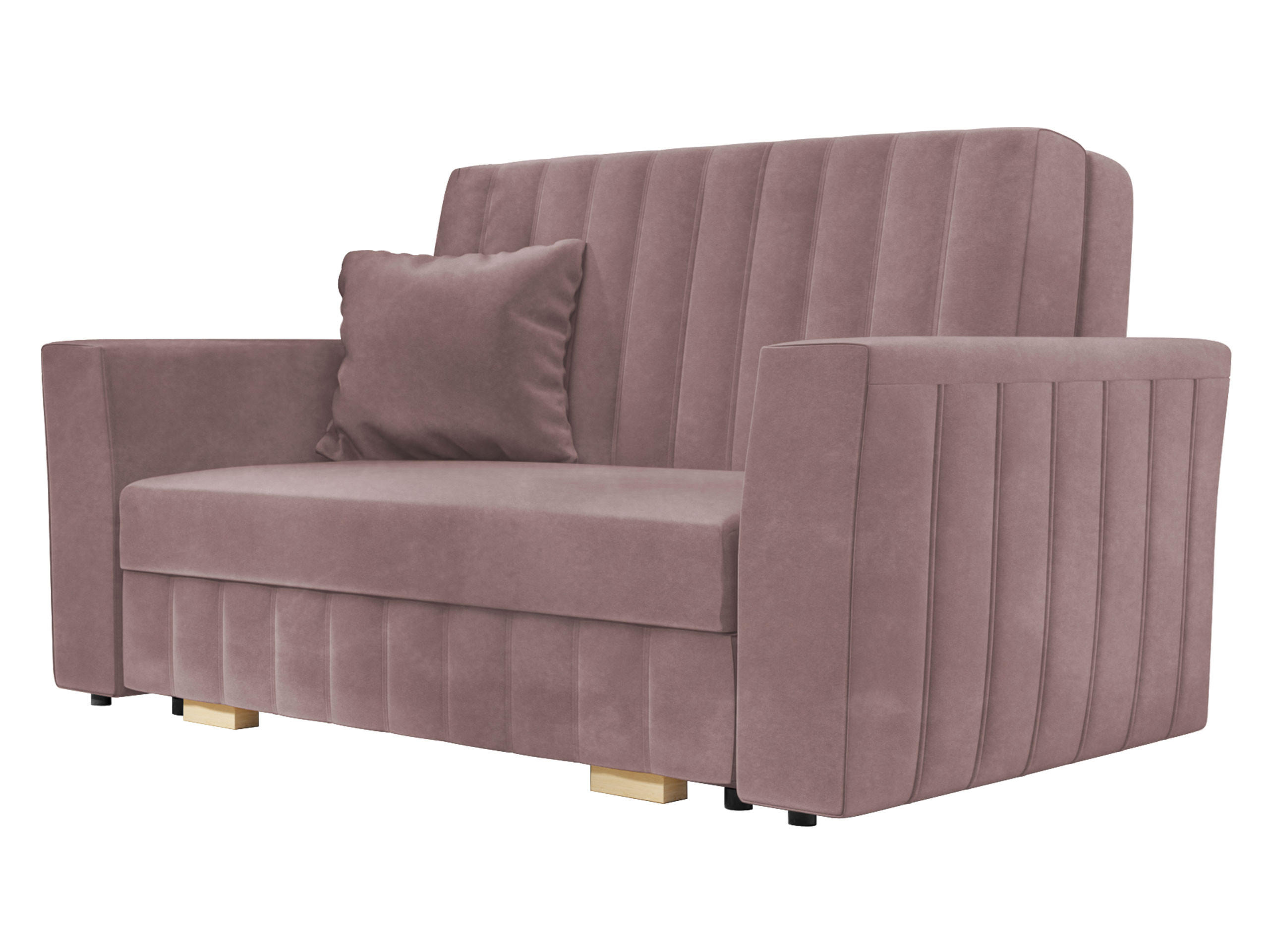 SCHLAFSOFA Viva Glam II - Naturfarben/Rosa, Holz/Kunststoff (145/85/98cm) - MIRJAN24
