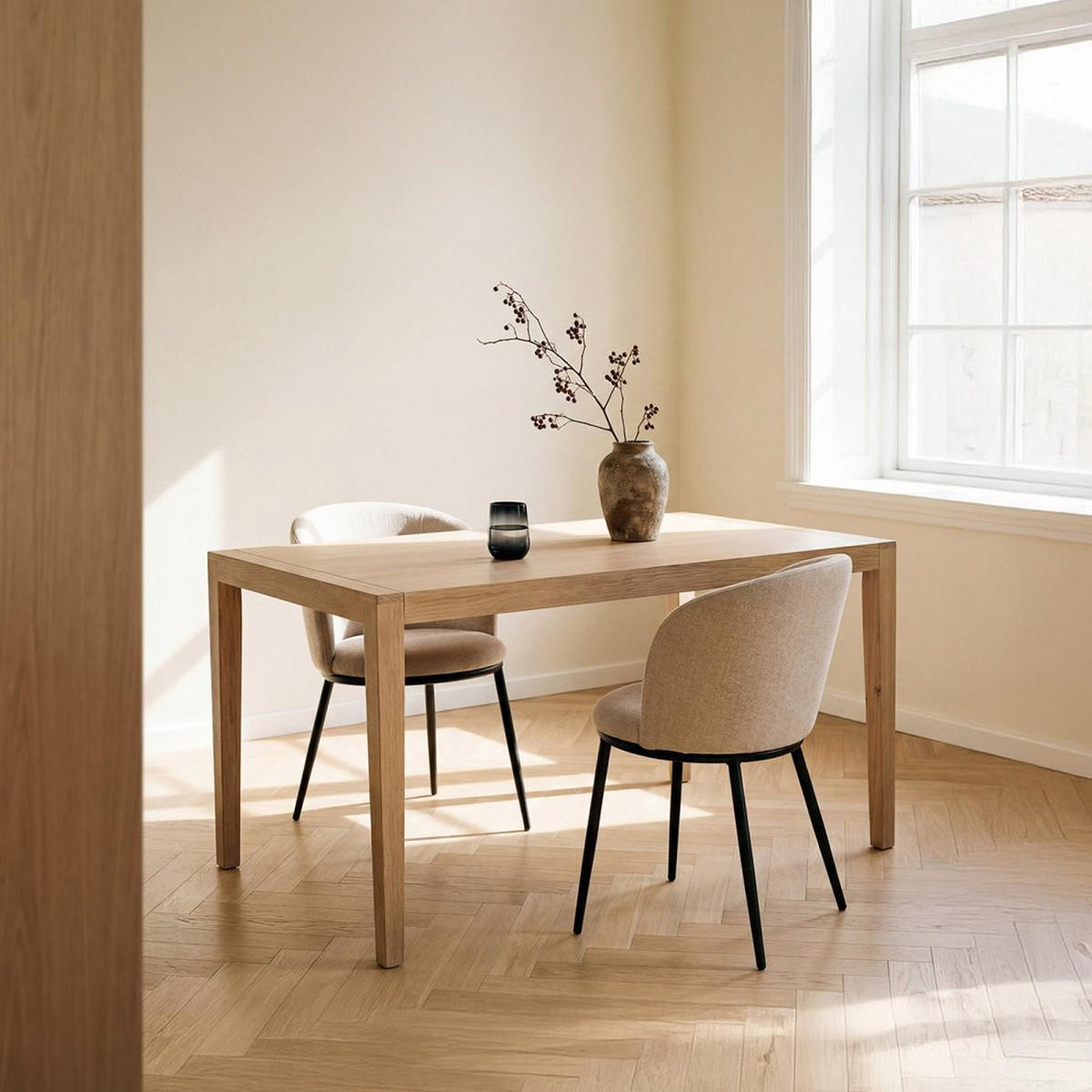 ESSTISCH Mara Natürlich 140 cm x 78,5 cm - Naturfarben, Holzwerkstoff (90/140/78cm) - Klast Home