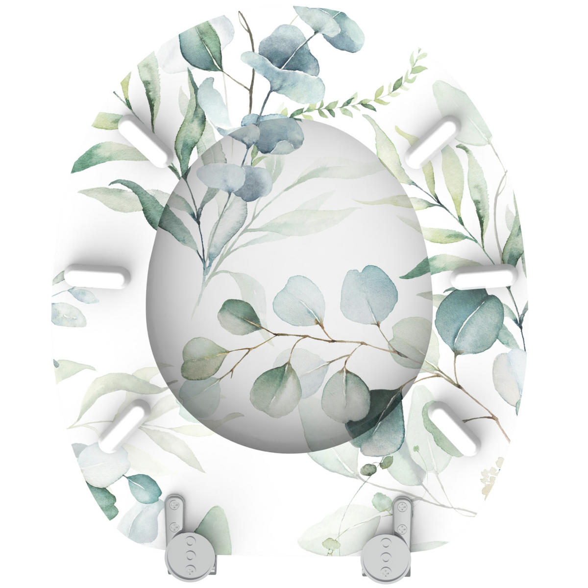 WC-SITZ Eukalyptus - Weiß, Holzwerkstoff (38/6/47cm) - Sanilo