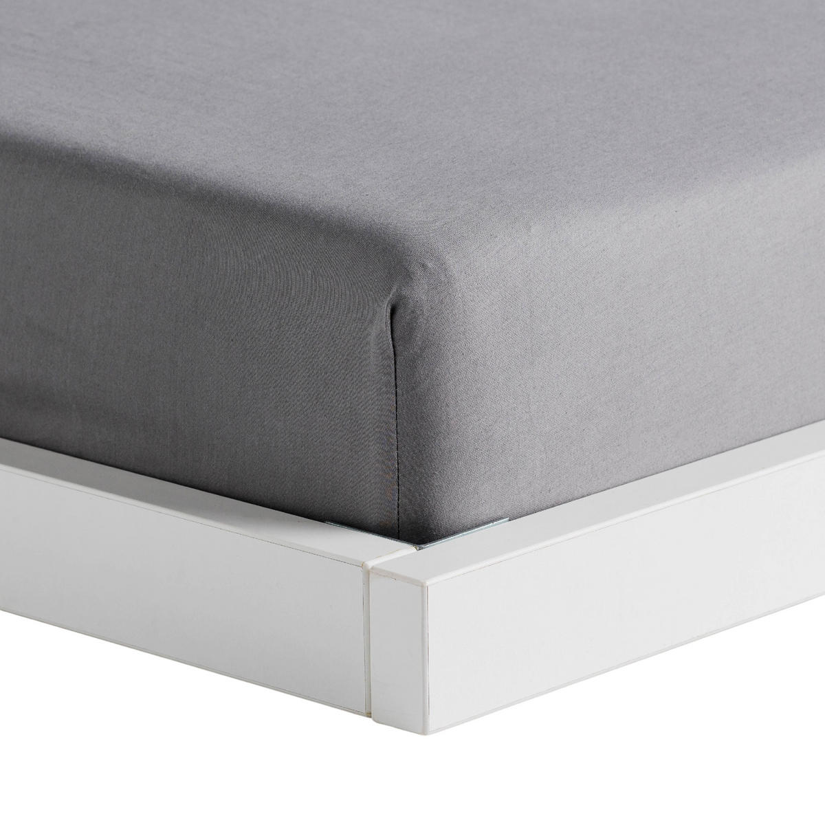 SPANNBETTTUCH Satinette - Hellgrau, Textil (90/200cm) - home&you