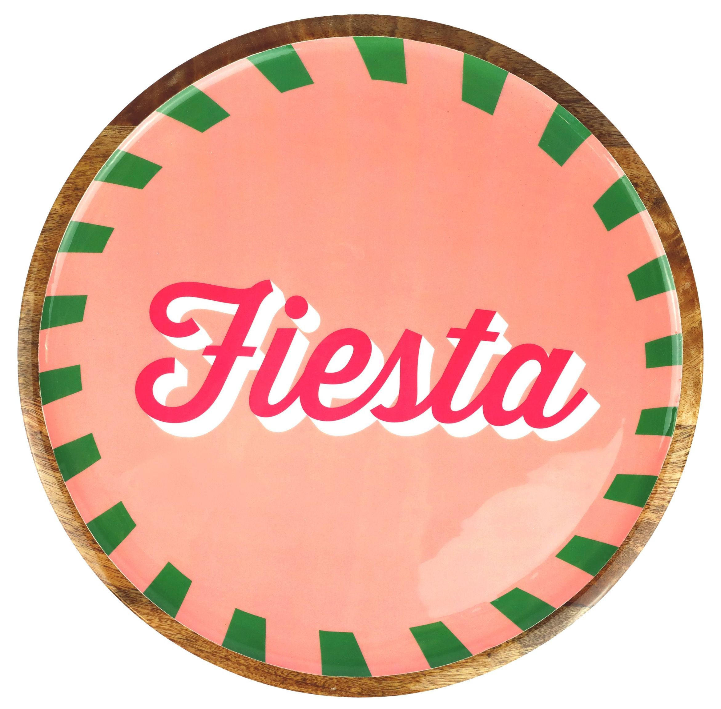 SERVIERPLATTE Fiesta Mangoholz - Koralle, Holz (40.5/2.5/40.5cm) - FURNARO