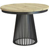 ESSTISCH Lumi, Runder, mit Metallbeinen, eiche Artisan+Schwarz - Schwarz/Eiche Artisan, Holzwerkstoff/Metall (100/100/77cm) - Beautysofa
