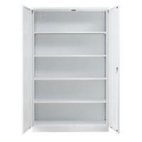 STAHLSCHRANK Bee mit 4 lackierten Fachböden 195x120x42 cm Korpusfarbe Verkehrsweiß Frontfarbe Verkehrsweiß - Weiß, Metall (120/195/42cm)