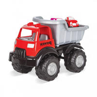 SPIELZEUGAUTO Spielzeug-LKW Power 06517 rot zwei kleine Autos, LKW-Kipper, Räder, ab 3 Jahren, Kunststoff - Schwarz, Kunststoff (26/31/49cm) - Pilsan