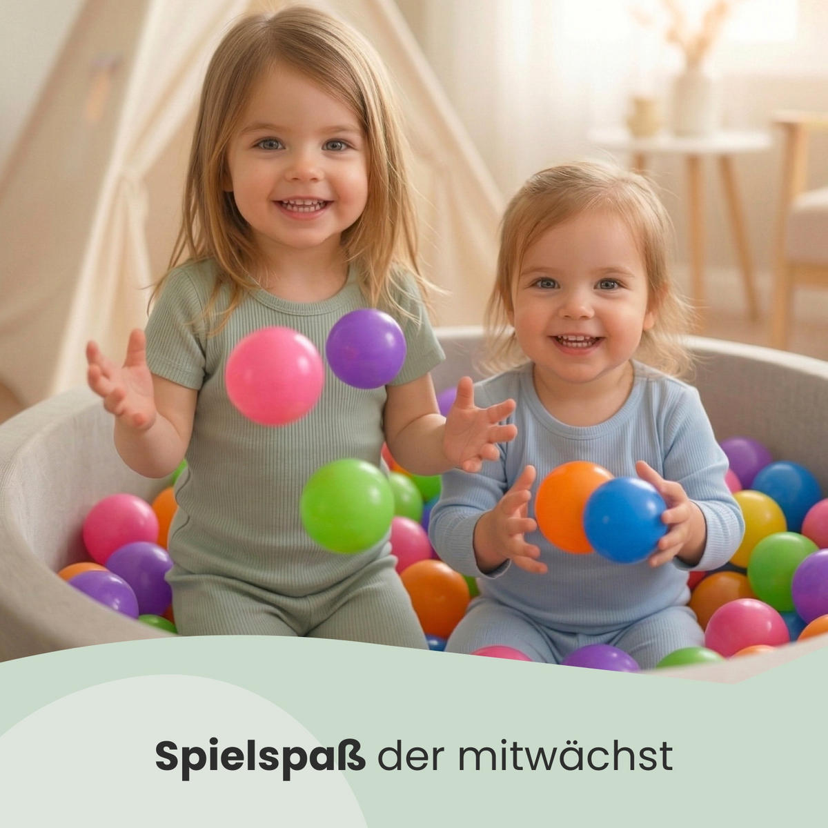 BÄLLEBAD-BÄLLE 50 Stück, pastell, 5,5 cm - Lila/Multicolor, Kunststoff (5.5/5.5/5.5cm) - Littletom