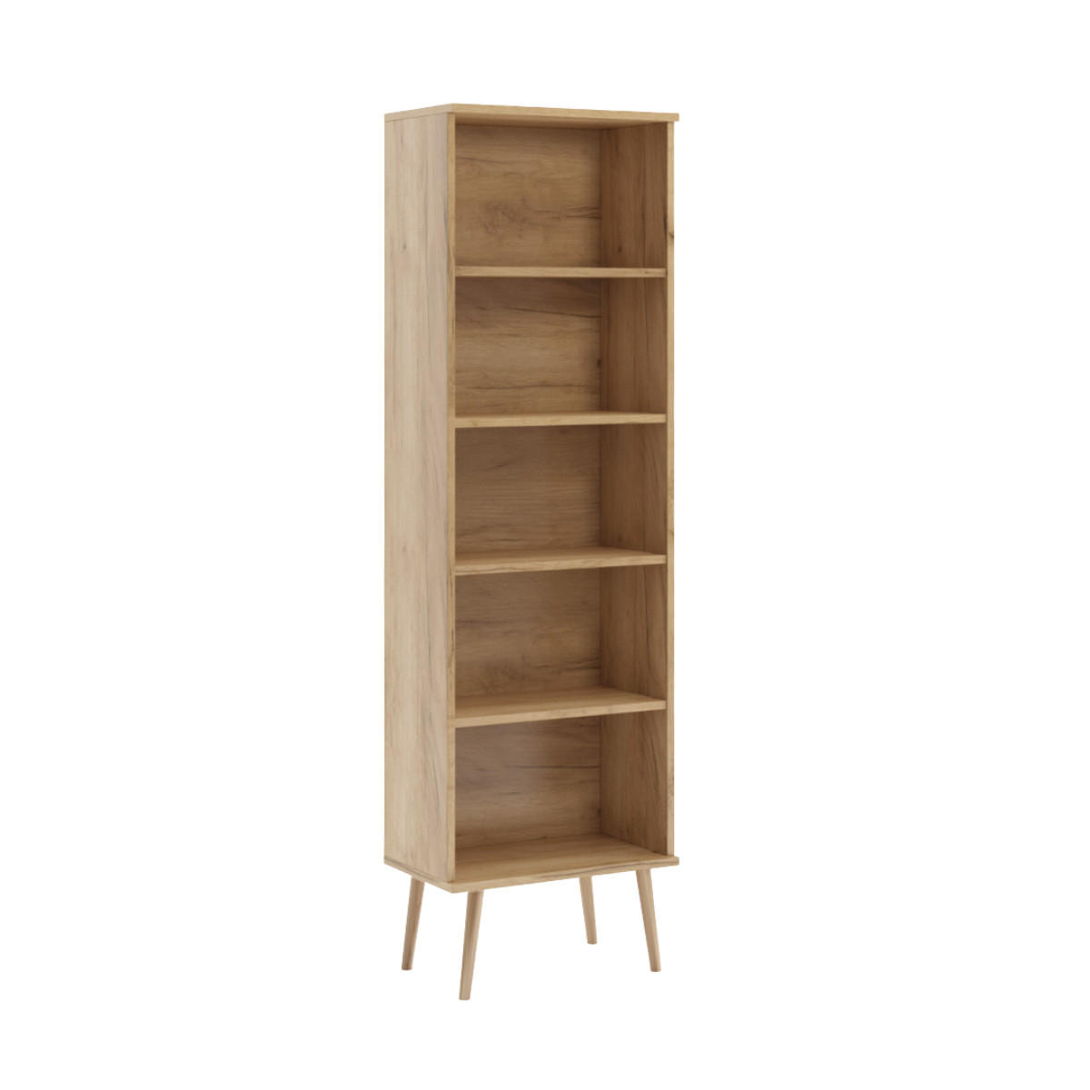 BÜCHERREGAL NATURA, 180 cm, Eiche Craft Gold, 4 verstellbare Fachböden - Naturfarben, Holz/Holzwerkstoff (46/180/32cm) - Excellent Home