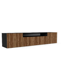 TV-LOWBOARD Schwarz Catania Eiche Hängend 200 cm - Schwarz, Holzwerkstoff (200/40/41cm) - Sepro Meble