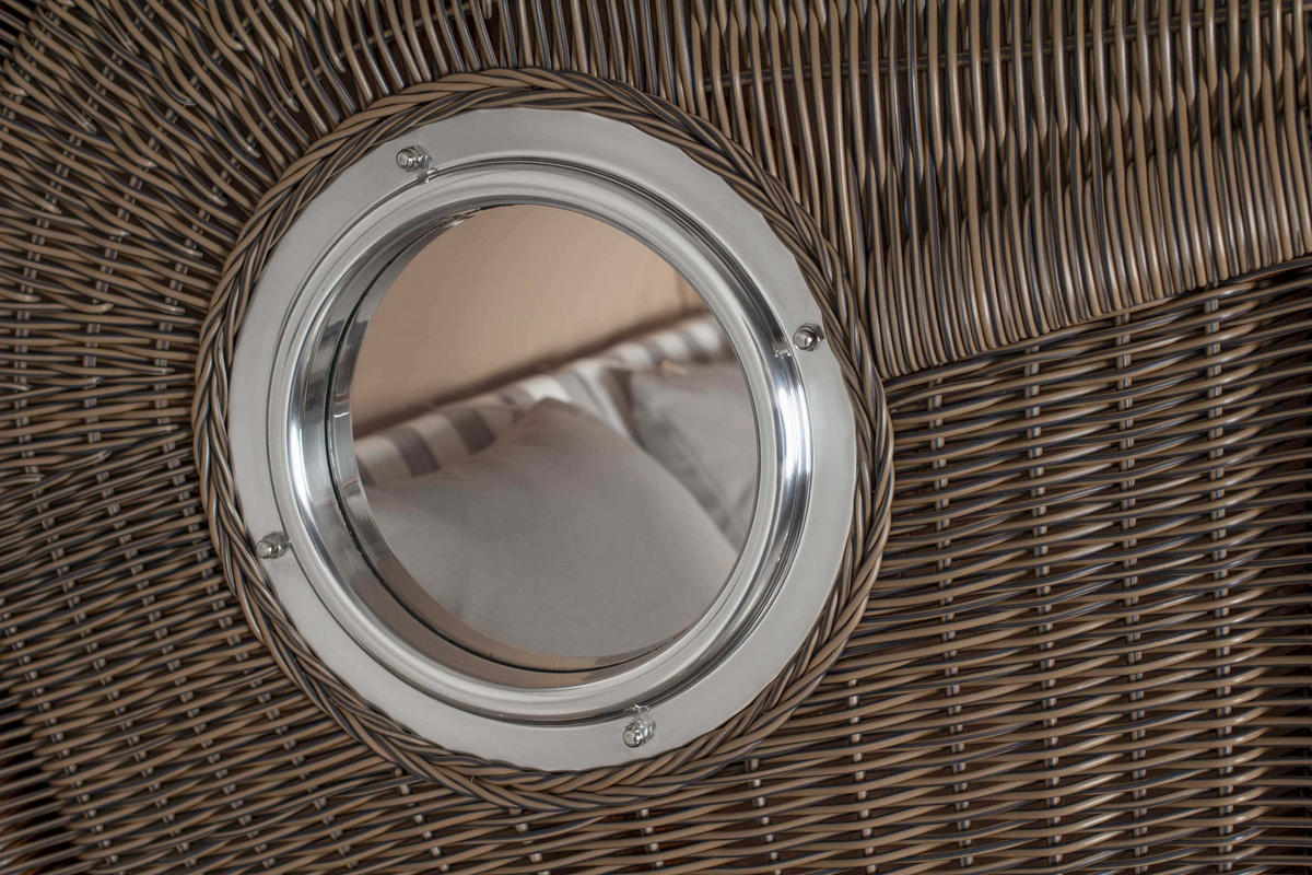 STRANDKORB XXL Düne Grande 2,5 Sitzer - Braun/Grau, Metall (142/170/95cm) - Mr. Deko