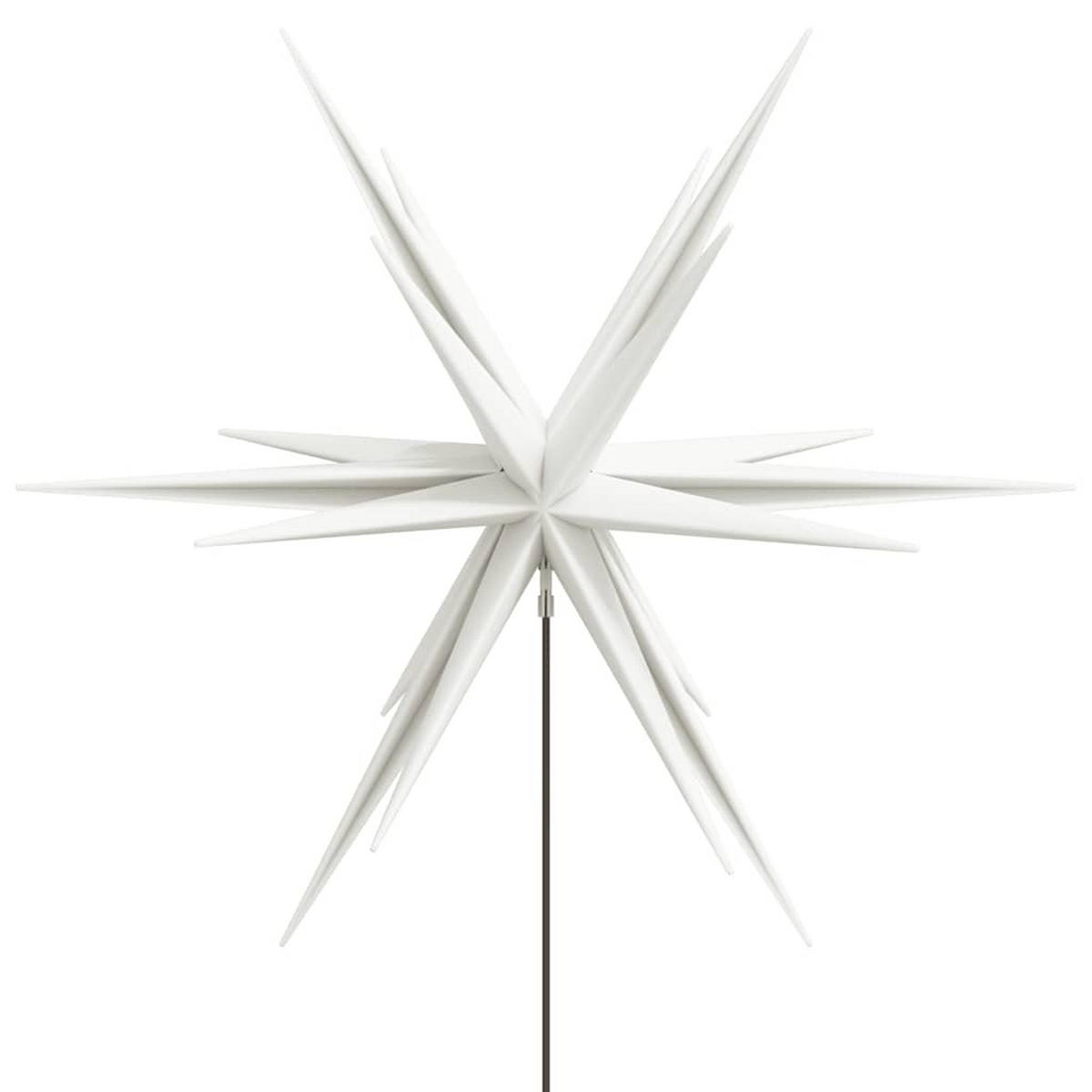 WEIHNACHTSSTERN LED Mit Erdspiess Faltbar Weiss 57 Cm - Weiß, Kunststoff (58/138/58cm) - vidaXL
