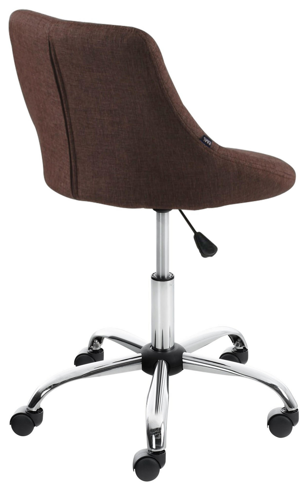 ARBEITSHOCKER Lazius Stoff braun - Braun, Metall (47/82/49cm) - TPFLiving