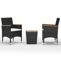 GARTENSET Yalowitz 3-teilig - Schwarz, Metall - Nettlife