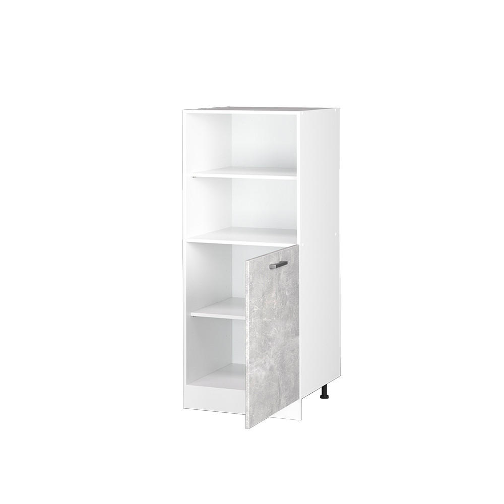 HERDUMBAUSCHRANK R-Line Beton 60 cm - Schieferfarben/Hellgrau, Holzwerkstoff (60/143/57cm) - Vicco