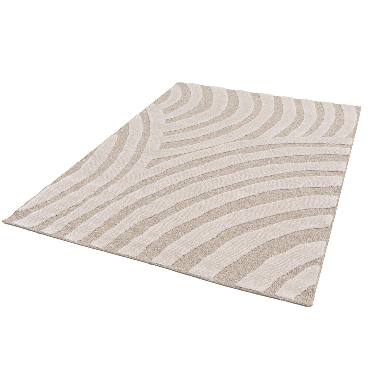 TEPPICH mit Reliefeffekt im japanischen Stil beige - Beige, Textil (160/230cm) - AFK Living