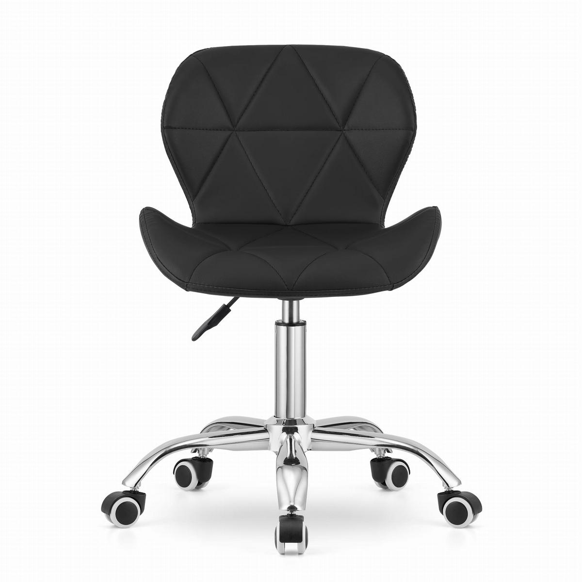 BÜROSTUHL Avola, schwarz - Schwarz, Leder (47.5/84.5/55.5cm)
