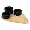 SNACKSCHALEN 3er-Set - Schwarz, Keramik (24/7/35cm)