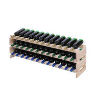 WEINREGAL VINOTECA FLEX PRO HxBxT 37x123x28cm 36 Flaschen auf 3 Ebenen Natur unbehandelt - Naturfarben, Holz (123/37/28cm) - PROREGAL