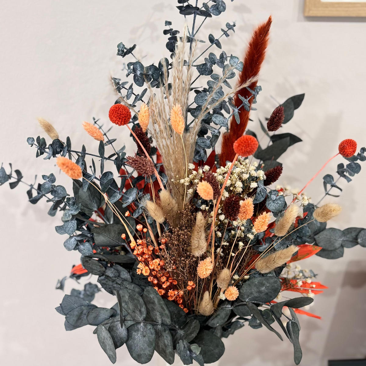 TROCKENBLUMEN Strauß Touch of Autumn - Orange, Naturmaterialien (50cm) - Lykke & You