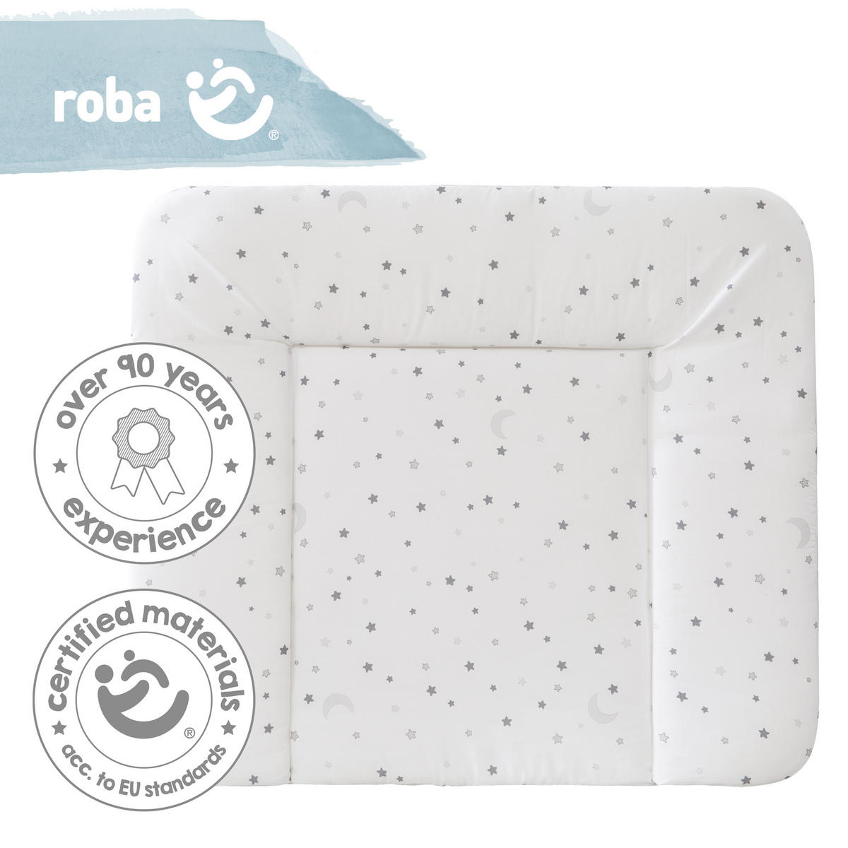 WICKELAUFLAGE Sternenzauber grau - Weiß, Textil (85/75cm) - Roba