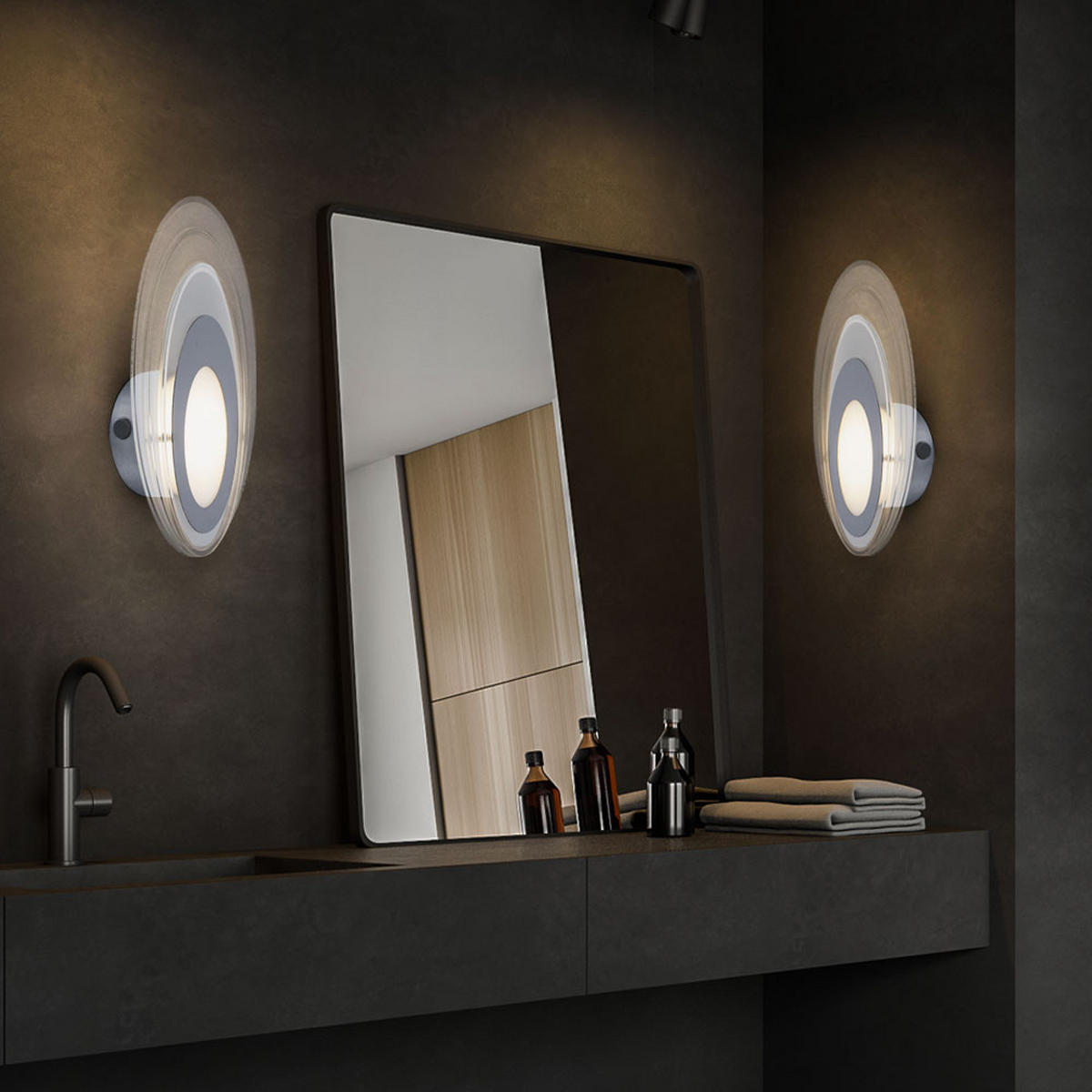 LED WANDLEUCHTE Aluminium Silber Satiniert - Silberfarben, Metall (16/5.5/28cm) - Esto