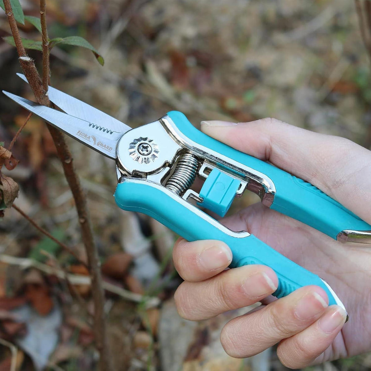 GARTENSCHERE 16,5 cm mit Soft-Touch-Griff Blau - Blau, Metall (6/1.5/16.5cm)